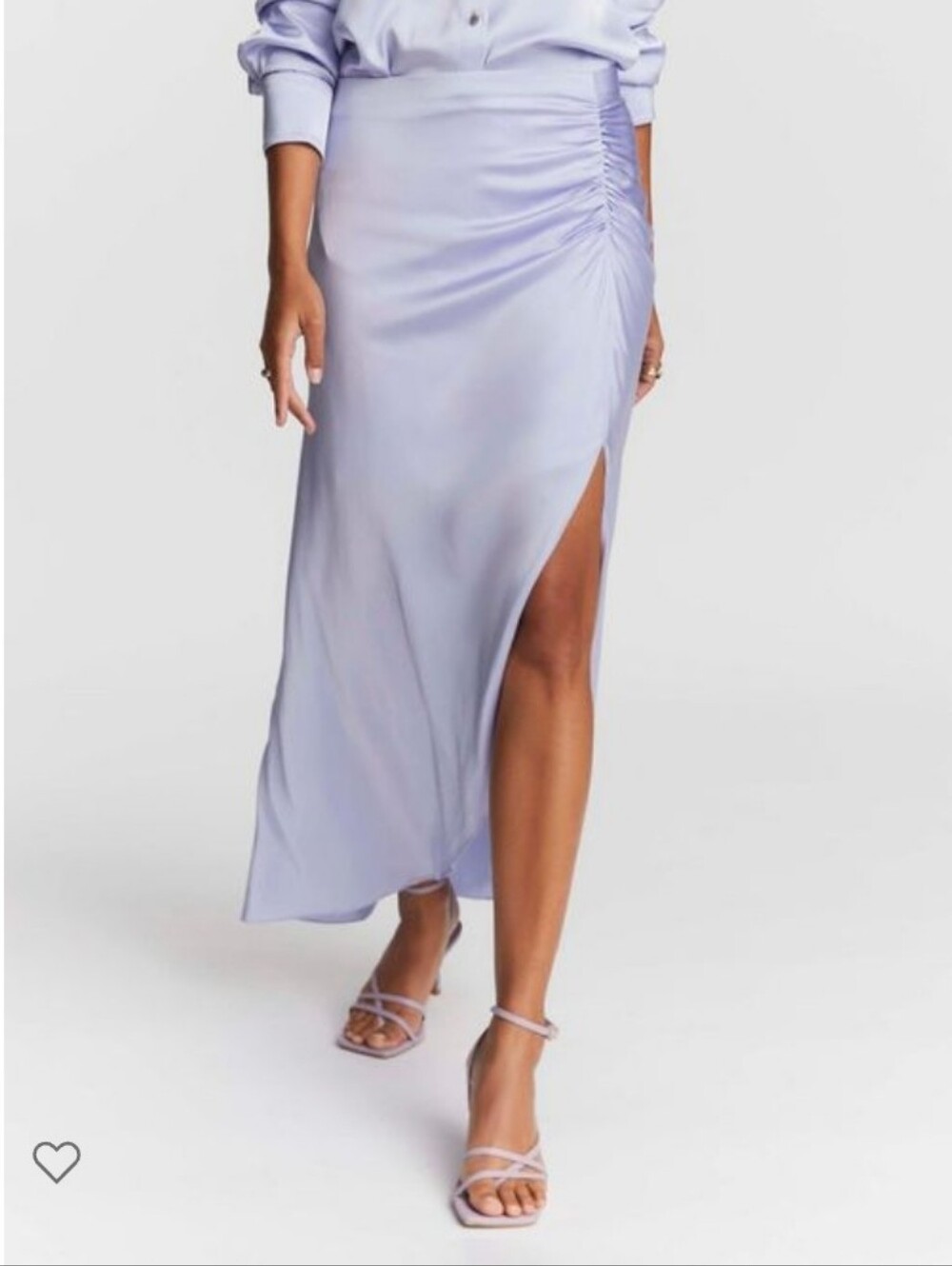 {Robert Graham} Tatum Silk-Blend Maxi Skirt in Lilac - Size 2